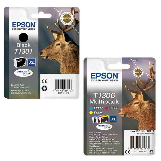 Orginal Epson T13XL (T1306) Bläckpatroner Multipack