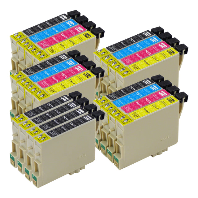 Premium Kompitabel Epson T0615 Bläck - STORPACK RABATT - (4 Svart & 4 Multipack) - Förpackning med 20 Patroner