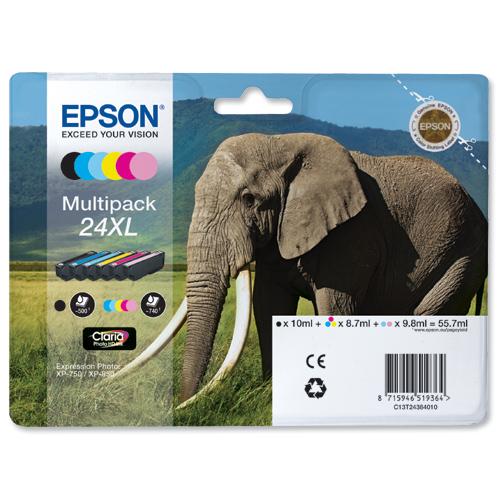 Original Epson T24XL (T2438) Foto Svart Bläckpatroner Multipack