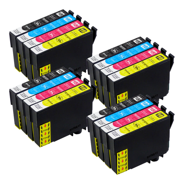 Premium Kompatibel Epson T18XL (T1816) Hög Kapacitet Bläckpatroner Multipack (4-pack)