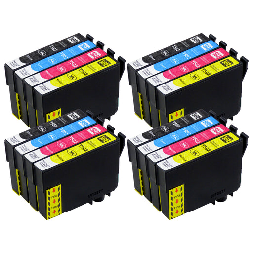 Premium Kompatibel Epson 502XL (T02W6) Hög Kapacitet Bläckpatroner Multipack (4-pack)