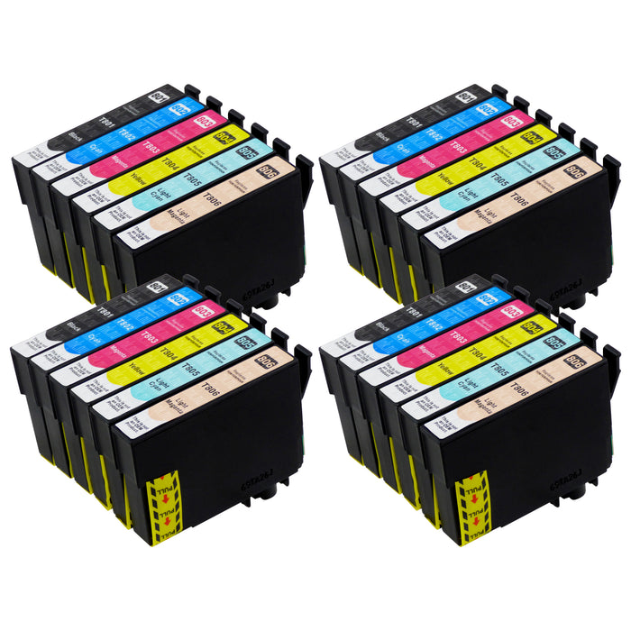 Premium Kompatibel Epson T0807 Hög Kapacitet Bläckpatroner Multipack (4-pack)