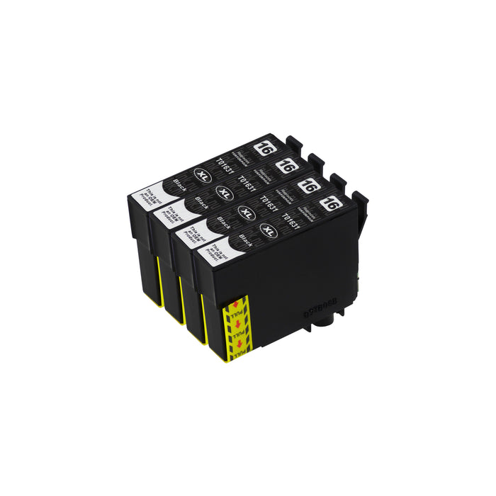 Premium Kompatibel Epson T16XL (T1631) Hög kapacitet Svart Bläckpatroner Fyrpack